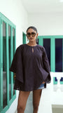 Aabroo Charcoal Kaftan Top
