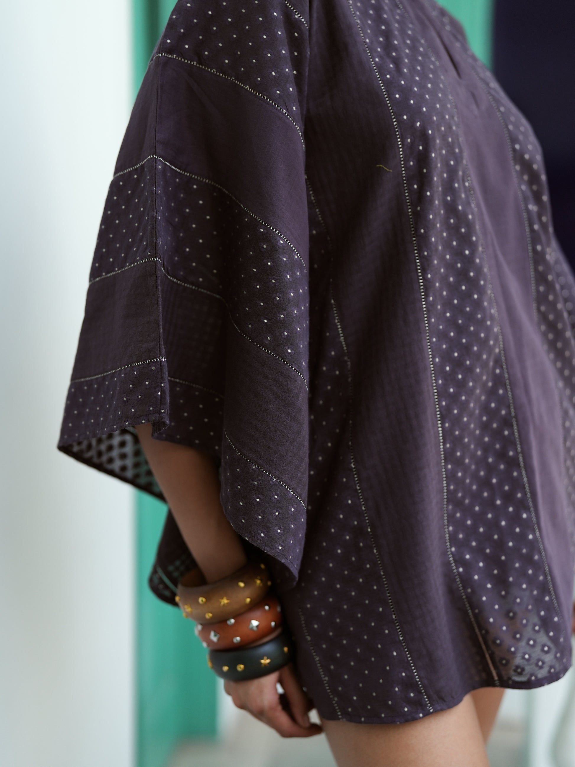 Aabroo Charcoal Kaftan Top