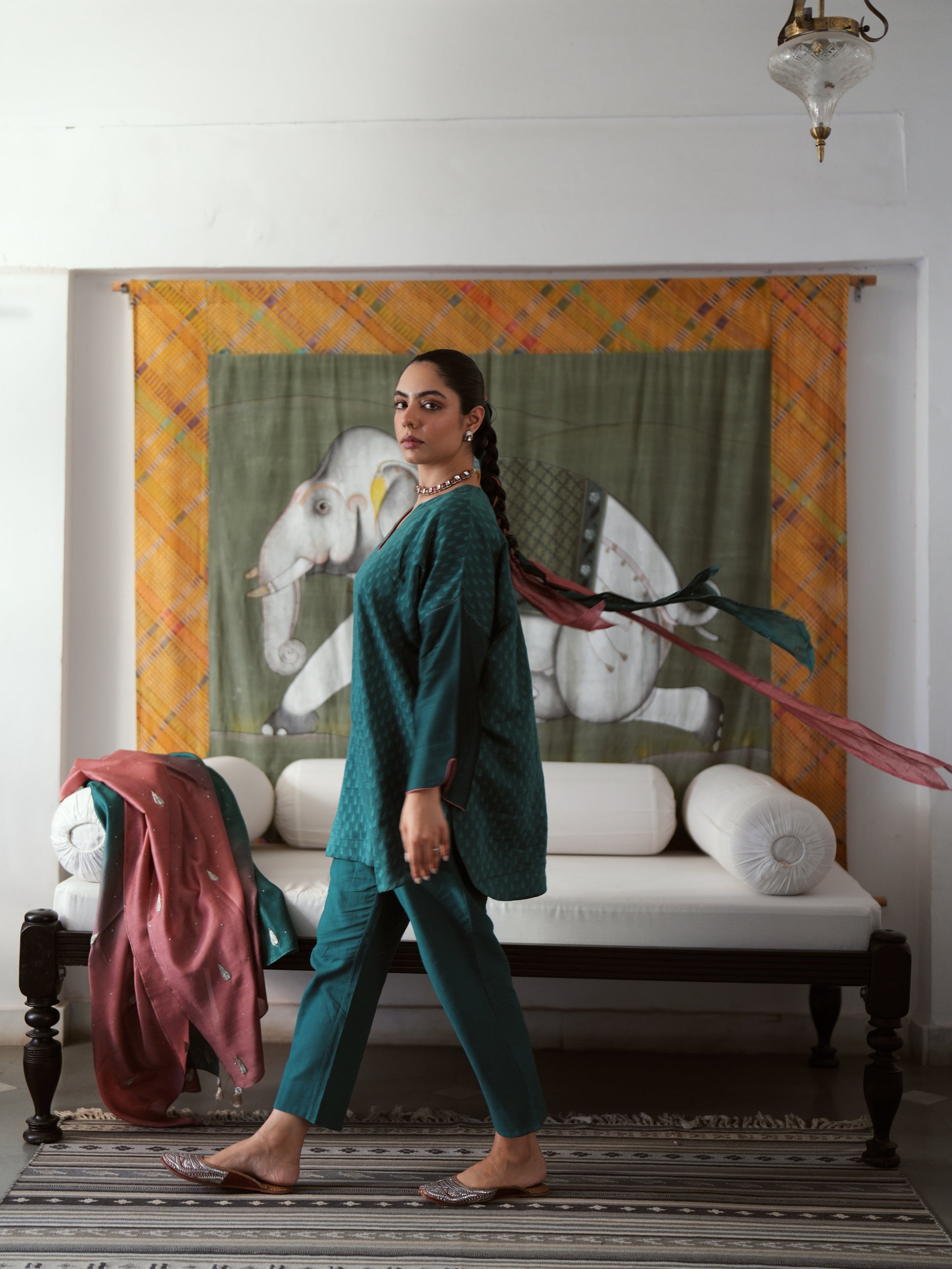 Nuraan Teal Cypress Ensemble