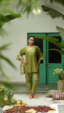 Nargis Leaf Green Kurta Set